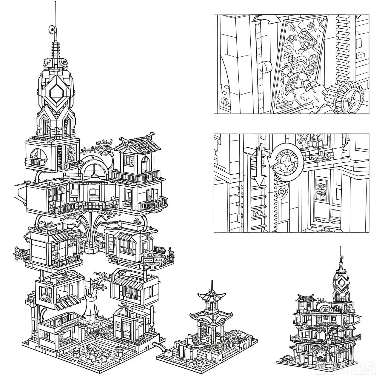 IN STOCK Compatible 5685PCS 90039 City Gardens Building Blocks Bricks 4867PCS 61034 Christmas Birthday Gift Toy X19006 06066