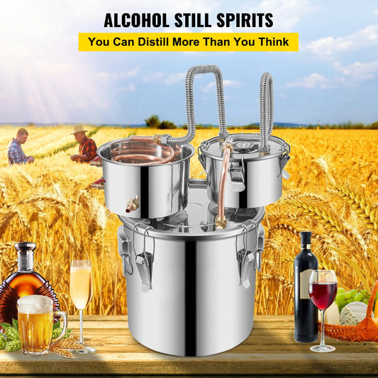 12L 20L 30L 50L Alcohol Brewing Distiller DIY Moonshine Apparatus Stainless Steel Still Whisky Beer Brandy Home Appliance