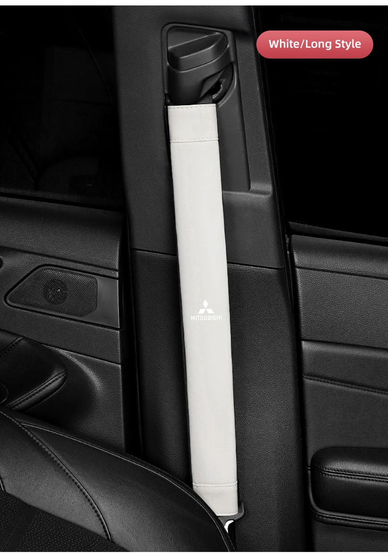2Pcs Car Seat Belt Cover Shoulder Protector Auto Accessories For Mitsubishi Eclipse Lancer Outlander Pajero Ralliart Star Mirage