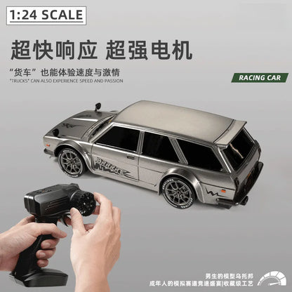 1:24 Scale 4WD Remote Control Retro Wagon Drift Car Off Road Racing Car With Proportional Throttle Toy For Kids And Adults