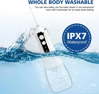 Oral Irrigator Wireless Electric Interdental Cleaner For Teeth Gums Dental Care 3 Modes 5 Replacement Nozzles USB Rechargeable S