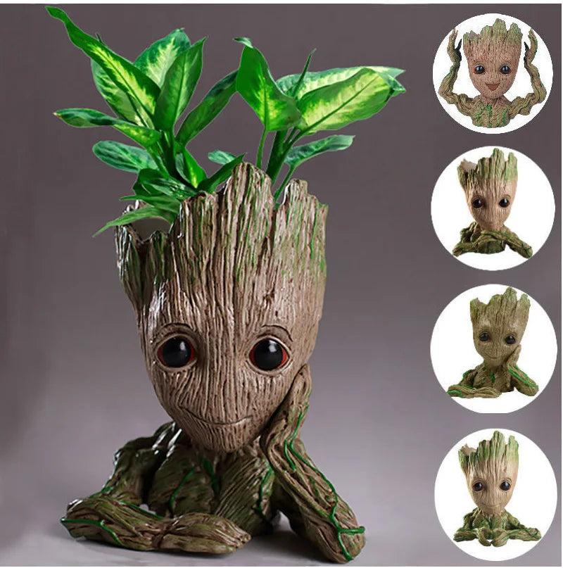 Groot Flower Home Decoration Vases Multifunction Groot Flower Pot Ornaments Arrangement Action Character Figurine Pen Holder