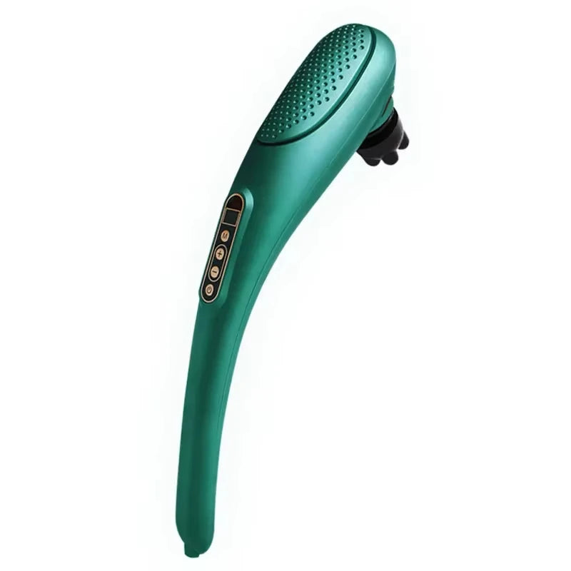 Ergonomic Grip Handheld Massage Device LCD Screen Display Rechargeable Body Relax Massager