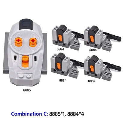 New Blocks Technical Parts Motor Servo Set MOC High-Tech PF Model Servo Bricks Accessories Multi-Function Power 8882 883 884 85