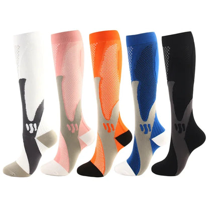 3/5/6 Pairs Compression Socks Exercise Mountaineering Running Sports Socks Elastic Medical Blood Circulation Swelling Nurse Sock