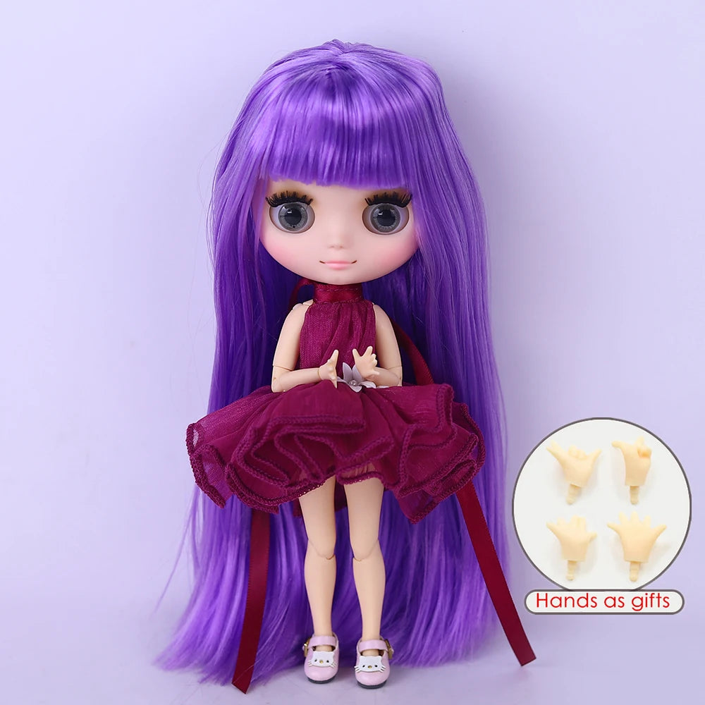 ICY DBS Middie Blyth Doll 1/8 Scale BJD Jointed White Skin with Matte Finish and Cute Outfit 20 cm Doll Toy Gift for Girls
