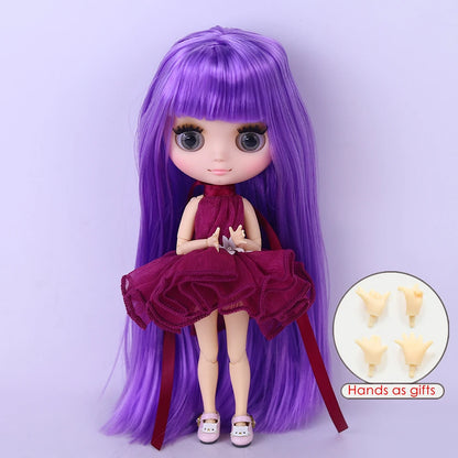 ICY DBS Middie Blyth Doll 1/8 Scale BJD Jointed White Skin with Matte Finish and Cute Outfit 20 cm Doll Toy Gift for Girls