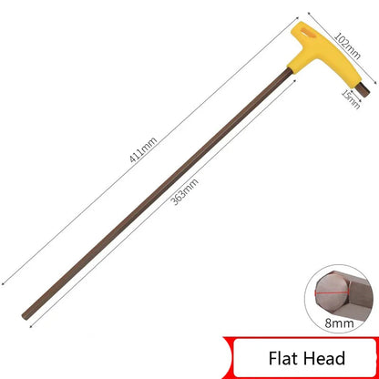 400mm Length 3-10mm Hex Key Wrench  T-Handle Spanner Flat/Ball Head Socket Screwdriver Allen Hex Wrench Hand Tool Extra Long Arm