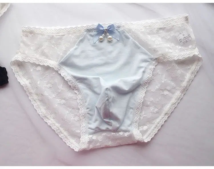 Man's Sexy Lace Briefs Panties Motal Comfort Soft Pink Underwear Role-play Underpants BF Gifts FKK Party Harajuku Panty