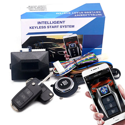 auto universal central locking anti-theft car immobilizer Car alarm central lock Start stop remote start button for cars starter