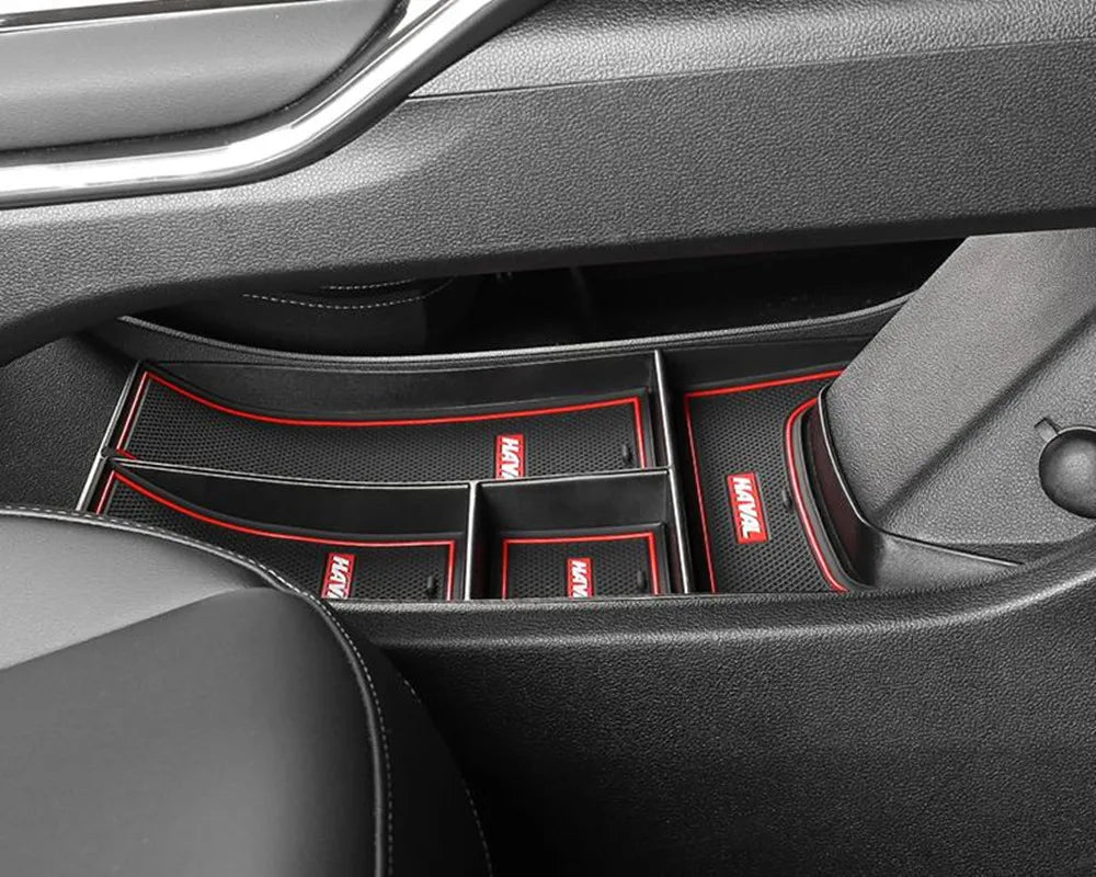 1Pc ABS New Car Under Center Console Armrest Storage Box For GWM HAVAL H6 2021-2024 ABS Cover Stickers Car Accessories