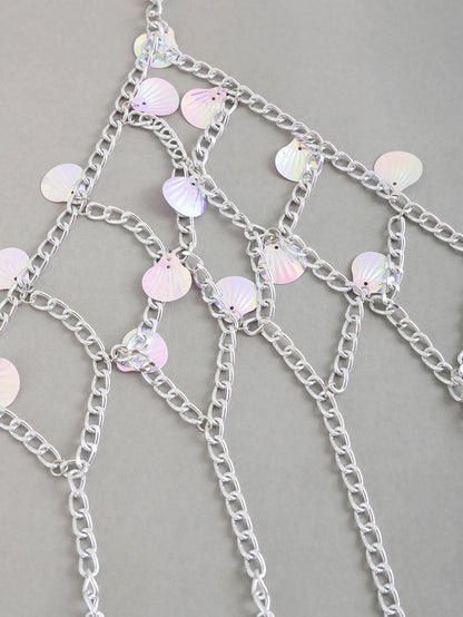 Summer Colorful Shells Chest Bra Chain Sweet Body Outfit Accessories 2025 Handmade Tank Top Sexy Lingerie Jewelry For Women
