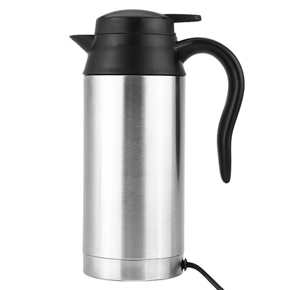 750ml 12V Car Stainless Steel Cigarette Lighter Heating Kettle Mug Electric Travel Thermoses