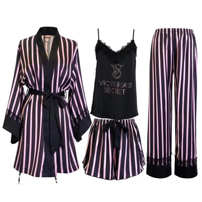 New Trim Homewear Ladies Sleepwear Chemise Sexy Womens Victoria's Secret Nightwear Underwear Pajamas Set Robe Lace