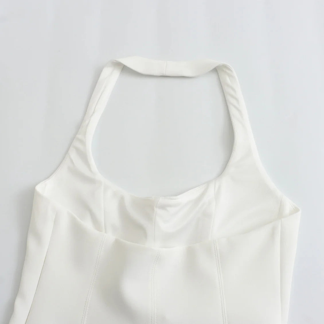 BSAY Women Fashion Summer White Halter Backless O-neck Comfortable Sling Crop Top Chic Female Sexy Streetwear Vest Mujer