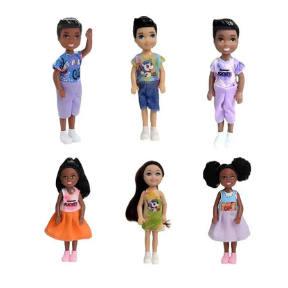 Kawaii 6 Person / Lot 5.5 Inch Dolls Lover Game Set Play Toys Doll Accessory Clothes  Fast Shipping Gift Best Birthday Present