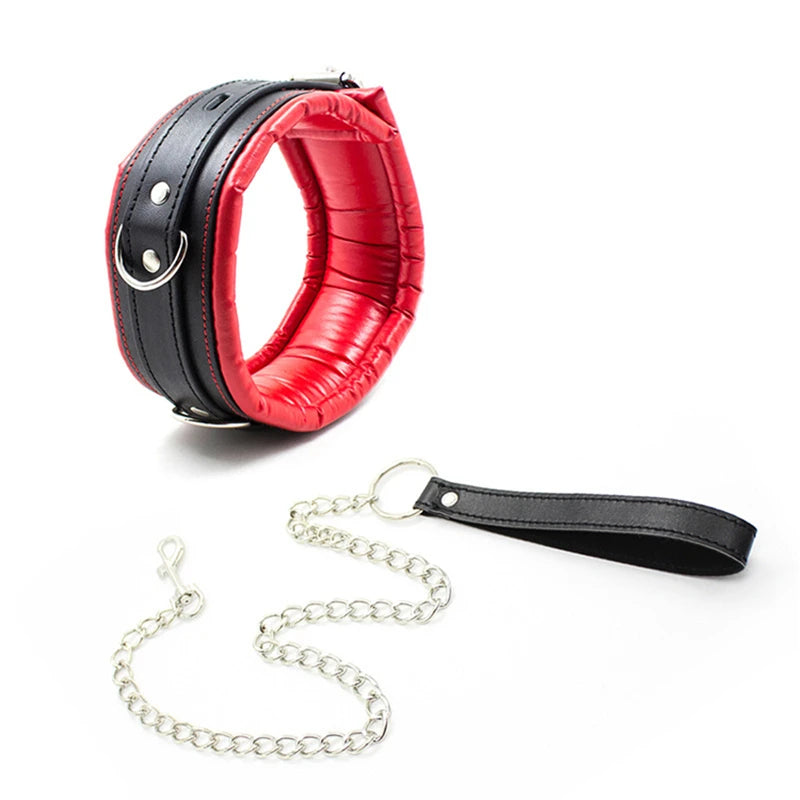 BDSM Sex Leather Bondage Optional Handcuffs Collar Wrist Ankle Cuffs for Fetish Erotic Adult Games Couple Sex Toys Restraints