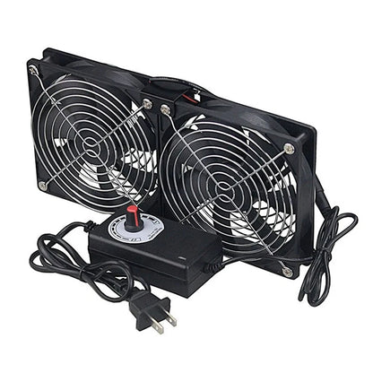 220V 12V Cooling Exhaust Fans with Controller 12cm for GPU VGA Btc Machine Workstation Cabinet Radiator Server Fan