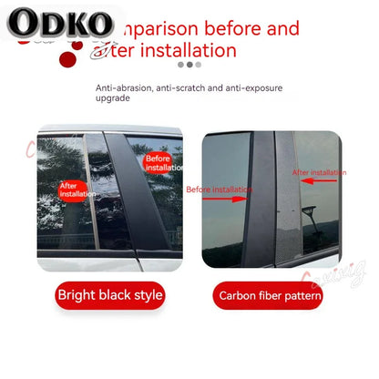 8Pcs Car Door Window Pillar Posts Trim Cover for Honda Civic 2012 2013 2014 2015 BC Column Sticker Accessories