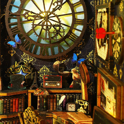 DIY Book Nook Kits 3D Puzzles Wooden Bookshelf Miniature Building Kits Home Decor Creative Dollhouses For Adults Xmas Gifts