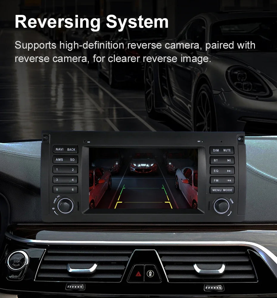 For BMW 5 Series E38 E39 and BMW X5 E53 Car Multimedia Display 7" Touch Screen  GPS Navigation Reverse View Bluetooth FM Radio