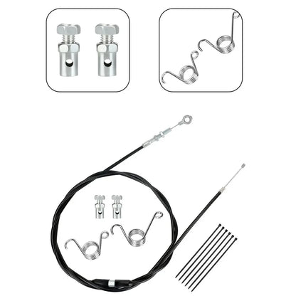 75 Inch Go Kart Throttle Cable Kit Compatible Engine Replacement Parts Stainless Steel Throttle Cable Kit 22*15cm