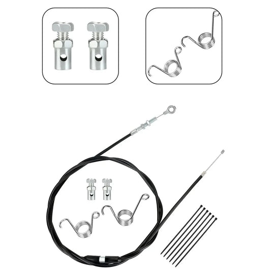 75 Inch Go Kart Throttle Cable Kit Compatible Engine Replacement Parts Stainless Steel Throttle Cable Kit 22*15cm