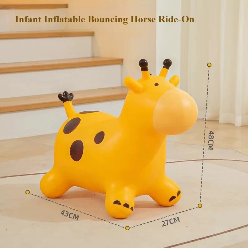 Animal Inflatable Bouncy Horse Hopper Soft Vaulting Horse Bouncer PVC Jumping Leech Ride on Baby Play Toys Balance Training