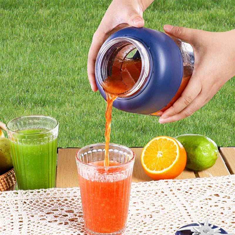 800/1300/1400ml Large Capacity Wireless Portable Juicing Cup Blender 38 Blade Juicing Crushed Ice Summer Juice Smoothie Making