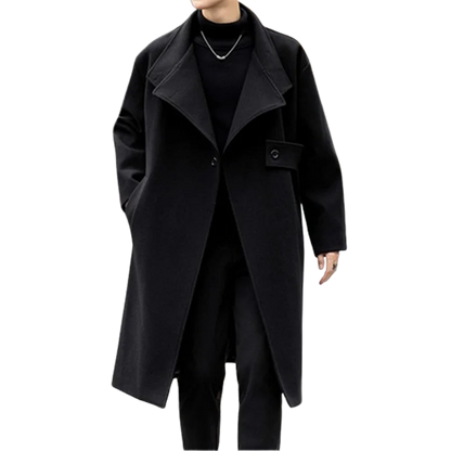 Men Long Trench Outwear Casual Woolen Coat Windbreaker Autumn Winter Fashion Woolen Coats