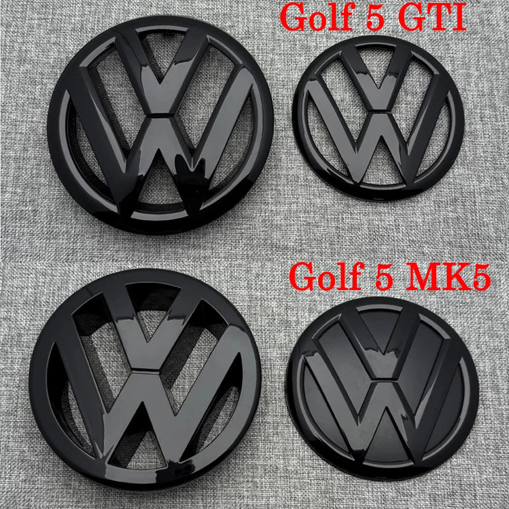 VW Accessories 2pcs for Volkswagen GTI Golf5 MK5 2003-2007 127mm Front Grill Cover 110mm Rear Trunk Lid cover Car Styling Logo