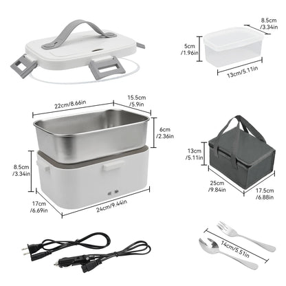 New Electric Lunch Box 80W Portable  Food Heater Bowl 1.8L for Car Truck Homes Offices Dining Box Microwave Oven EU US Plug