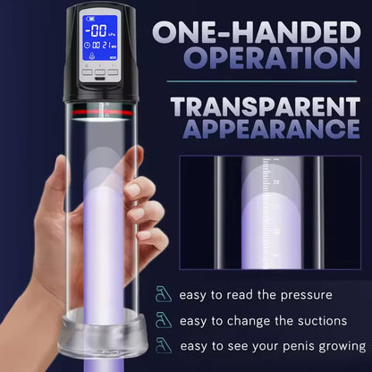 Electric Male Penis Pump Vacuum Sucking 9 Training Mode Penis Trainer Magnify Endurance Delay Ejaculation Adult Sex Toys for Men