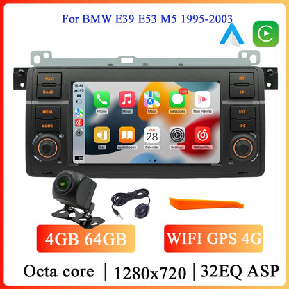 BQCC 7 Inch Android 13 Quad/Octa Core Carplay car Radio WIFI GPS 4G car stereo Navigation player MirrorlinkFor Bmw E46 1998-2006