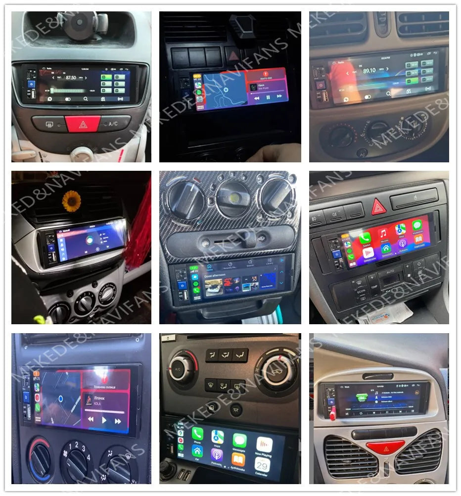 1din 6.86inch HD Touch Screen Multimedia Player Wireless For Apple Carplay Android Auto Support Bluetooth AUX Mirror Link FM SWC