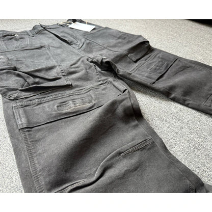 High Street RO Style Denim Pants Men's 24SS Cargo Dirty Washing Old Multi Pocket Workwear Jeans Straight Leg Pant Men Clothing