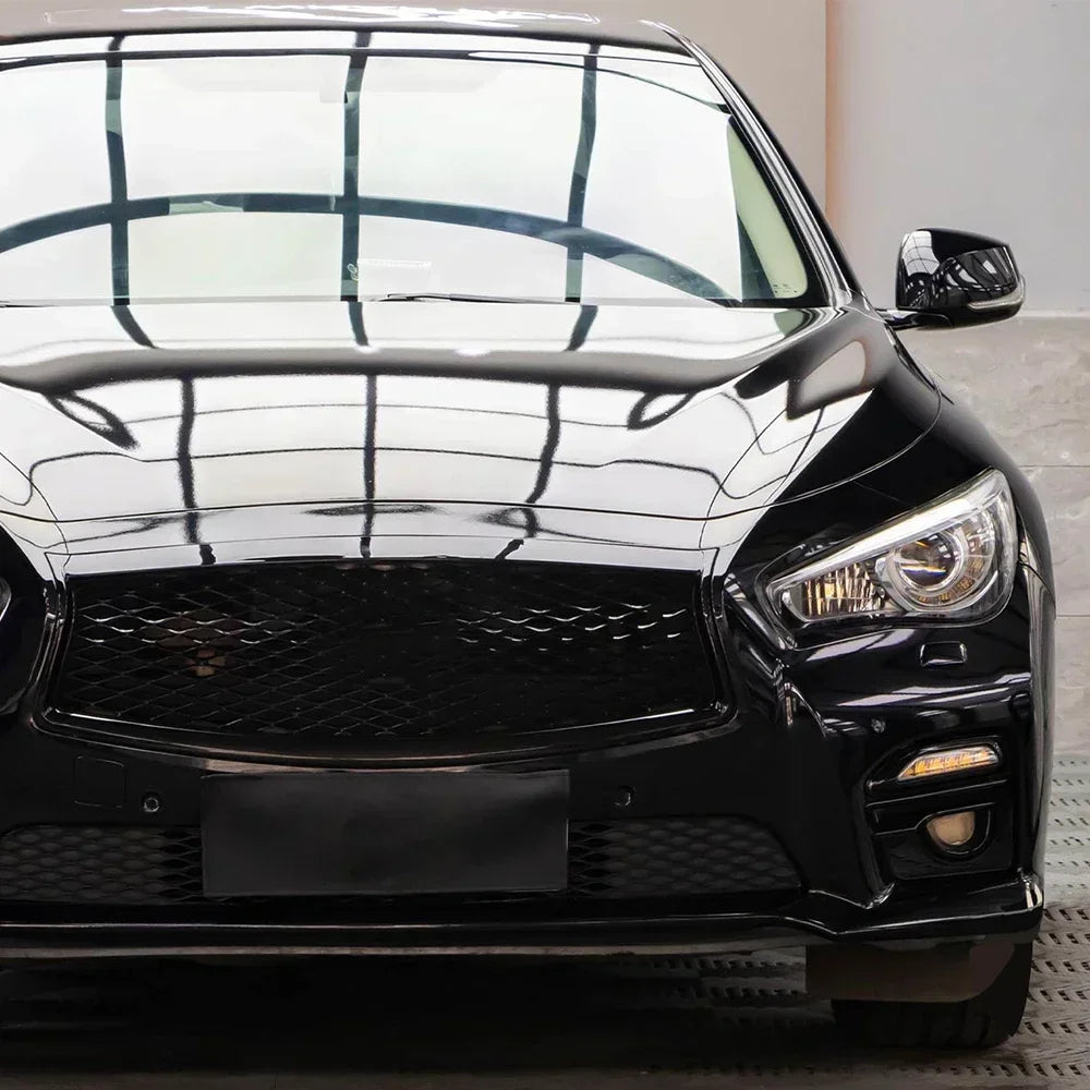 Premium Glossy Bright Black Self-adhesive Vinyl Car Wrap Film Vehicle Decal Paper Based Package Auto Decor Film Air Bubble Free