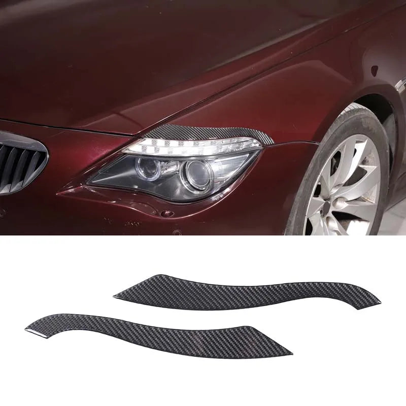 For BMW 6 Series E63 E64 2004-2010 Soft Carbon Fiber Gear Shift Air Outlet Window Lift Panel Dec Car Interior Accessory Sticker