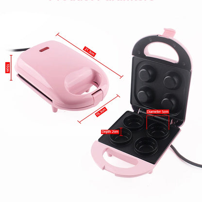 DMWD Eggs Tart Roaster Pancake Frying Pan Waffle Bowl Breakfast Machine Sandwich Hamburger Grill Patty Maker Cupcake Muffin Oven