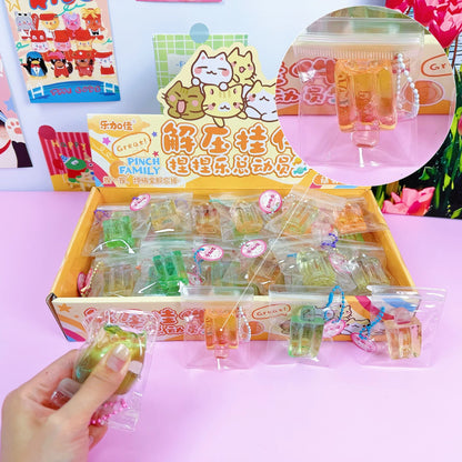Mini Crystal Popsicle Squishy Ice Cream Stress Relief Toy, Squeezable, Venting, Relieve Anxiety Stress Relief Vent Toys Gift