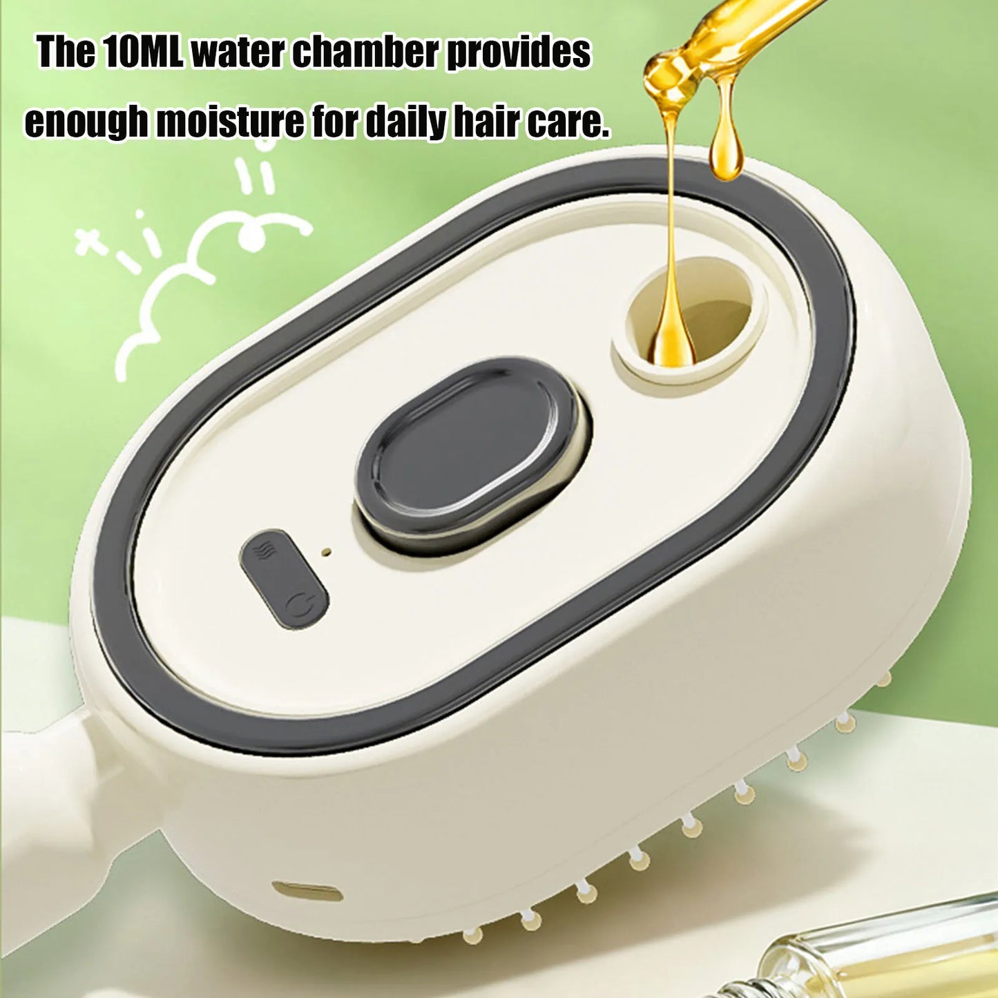 Electric Steam Brush USB-C Charging Wet Electrics Hairbrush Rechargeable Steams Hair Straightener for Both Long & Short Hairs