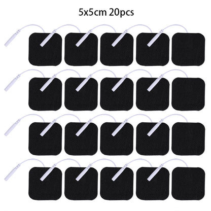 5*5cm 2mm Plug Tens Electrodes Pads Accessories Non-woven Fabric Self  Adhesive Replacement Patch for Electric Massager
