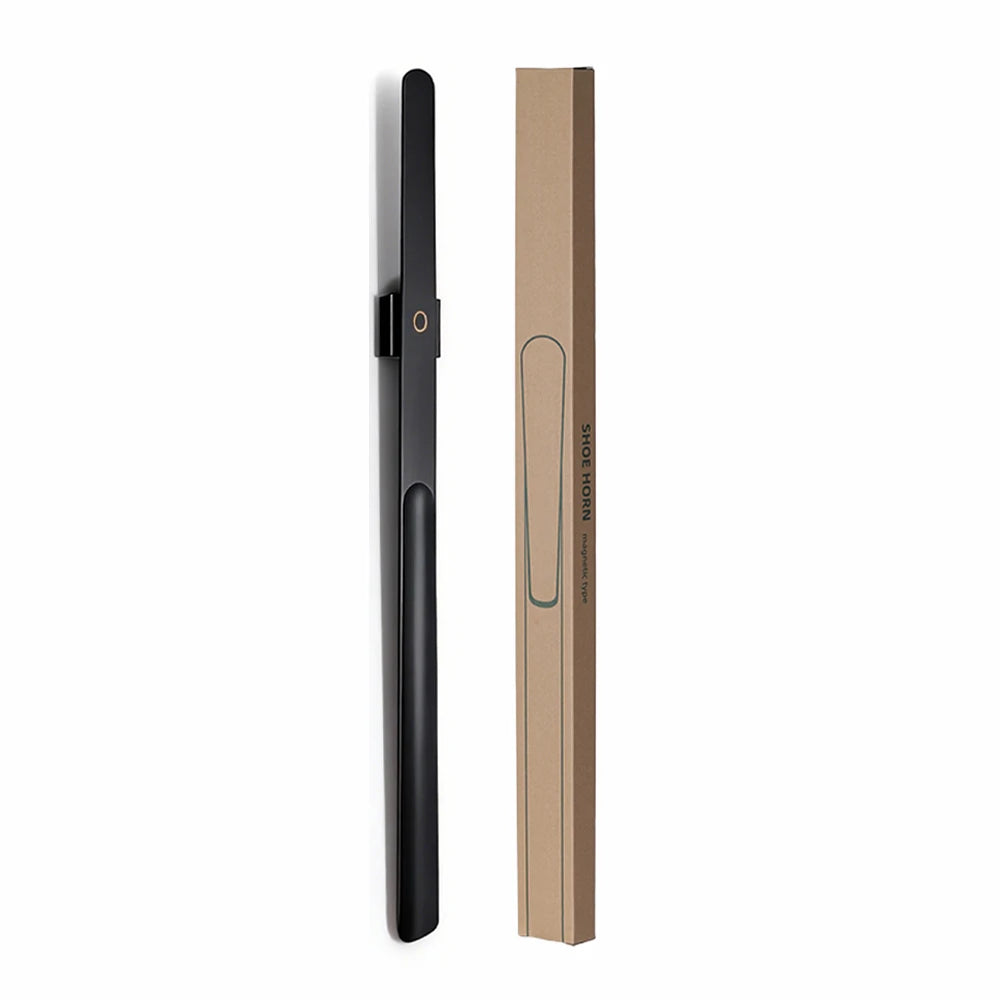70cm Extra Long Beech Wood Shoe Horn with Magnetic Base - Premium Durable Solid Wood Shoe Helper