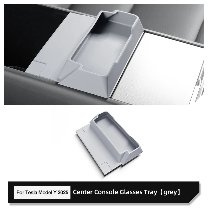 for Tesla Model Y Launch/Juniper 2025 Center Console Armrest Storage Box Glasses Tray Organizer Car Interior Accessories