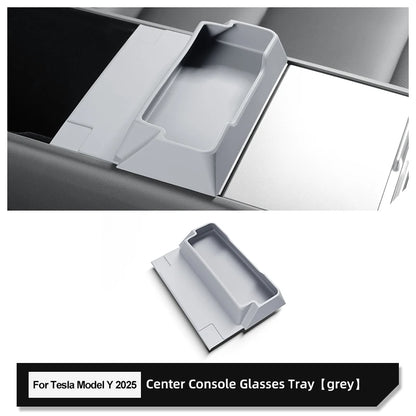 for Tesla Model Y Launch/Juniper 2025 Center Console Armrest Storage Box Glasses Tray Organizer Car Interior Accessories