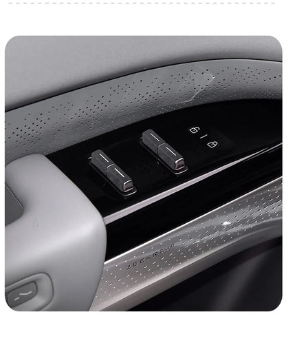 For ZEEKR 7X 2025 Super Suede Interior Accessory, Car Central Control Sliding Cover Panel Steering Wheel Decal Air Outlet Trim
