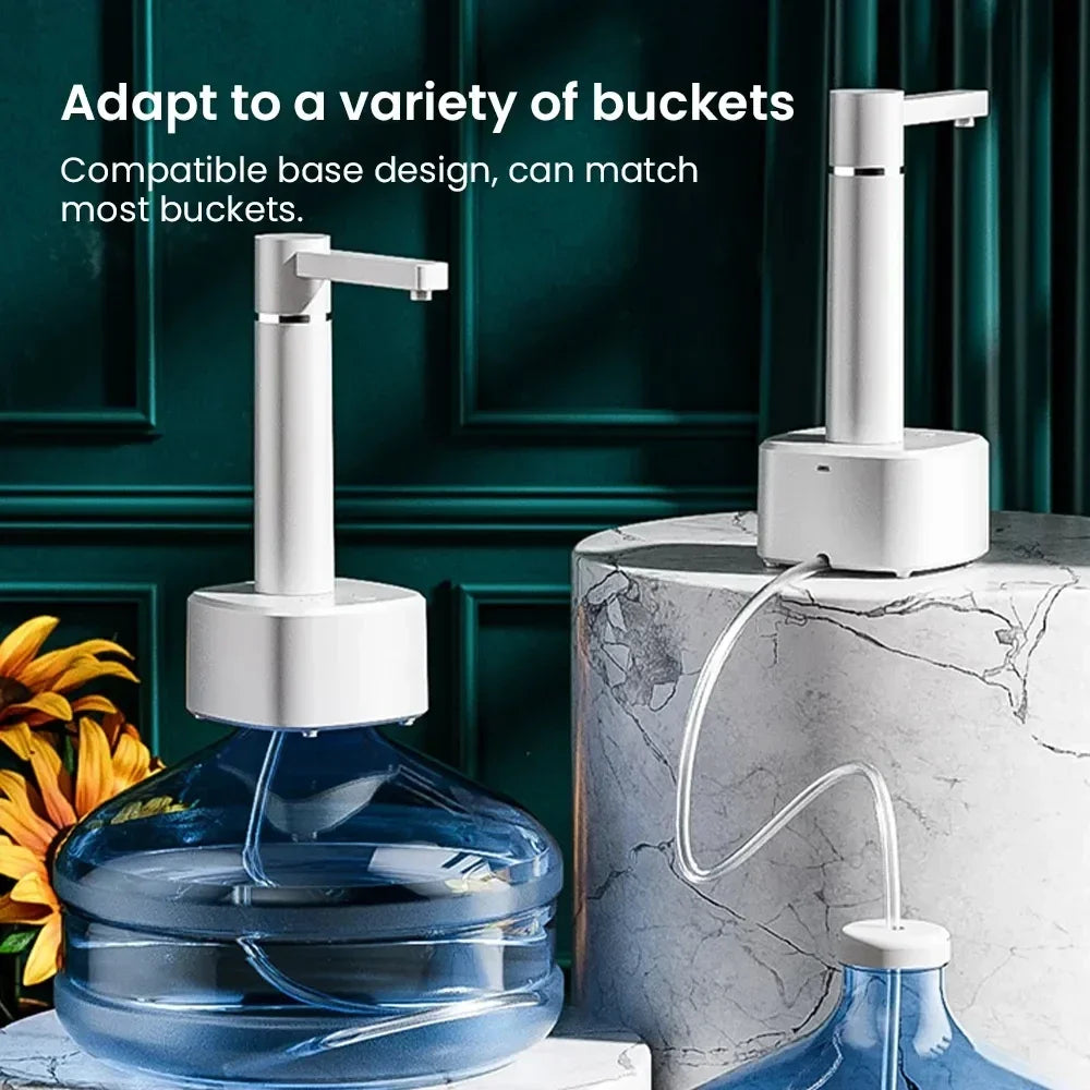 ZaiXiao Electric Water Gallon Pump Automatic Water Bottle Pump Dispenser Desktop 4W Rechargeable Water Pump Dispenser With Stand