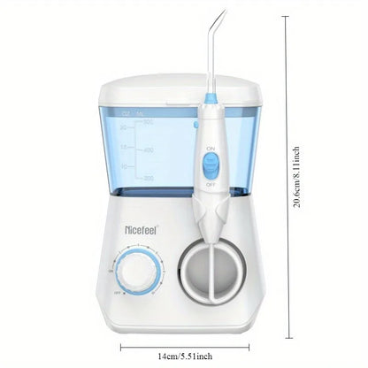 600ml Professional Oral Water Flosser 10-Pressure Electric Oral Irrigator 7 Tips Braces Clean 600 ml Dental Jet Home Travel