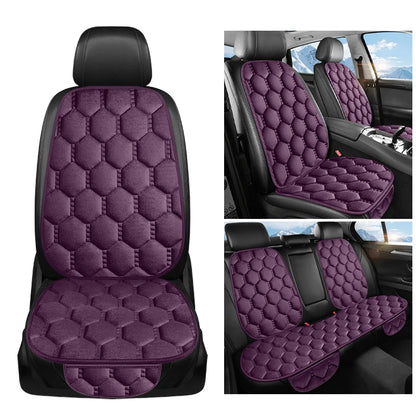 Winter Warm and Thick Velvet Car Seat Cushion Four Seasons Universal Single Seat Small Three piece Plush Warm Five Seat Anti sli