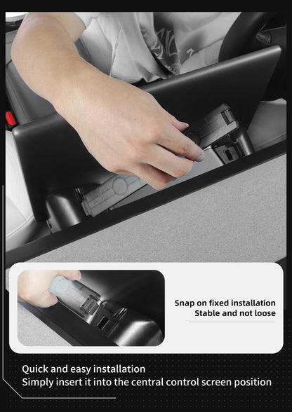 For Tesla Model Y Juniper 2026 Model 3 Highland 2025 Under-Screen Hidden Storage Box Behind Screen Center Console Organizer Case